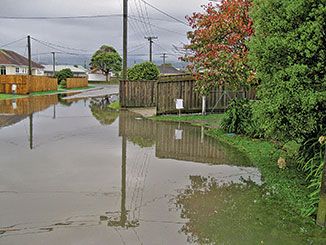 Matene Place flooding (Photo Bernard Mitchell)