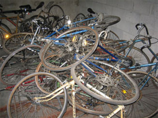 Bikes waiting for rescue
