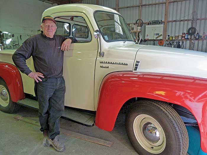 Rod with 1958 International AS 110 Series pick up truck